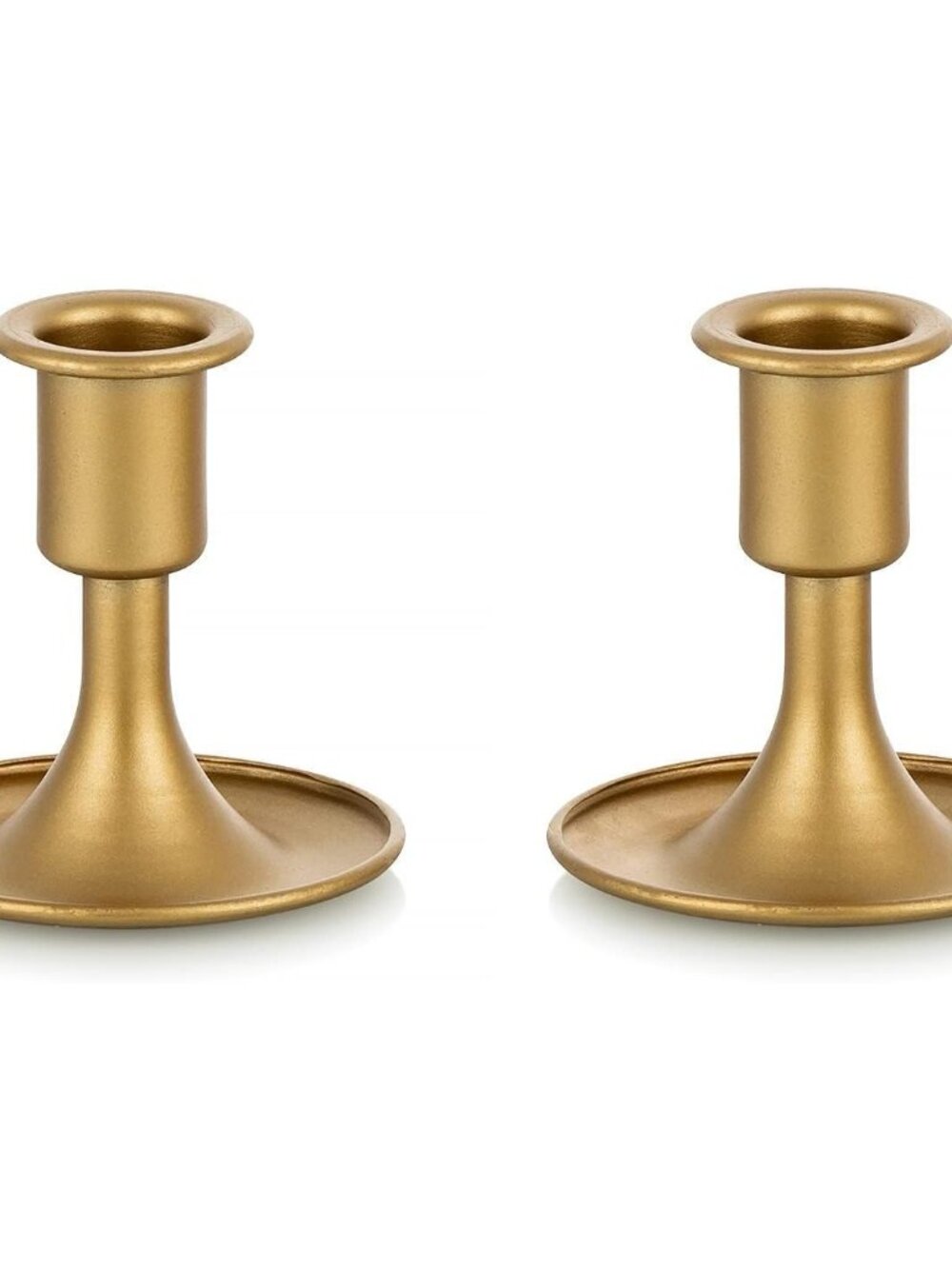 Gold Taper Candle Holders, Set of 2, Christmas, Wedding Decor
